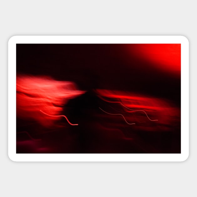 Red blurry lights Magnet by Beccasab photo & design